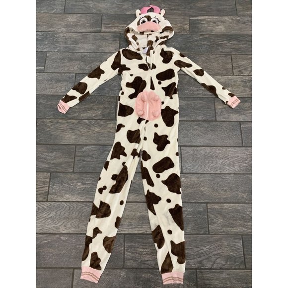 Secret Treasures Brown Cow Hoodie Halloween Cosplay One-Piece, Sz Small EUC - Picture 2 of 12